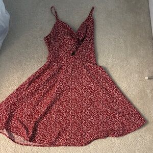 Floral Red Dress